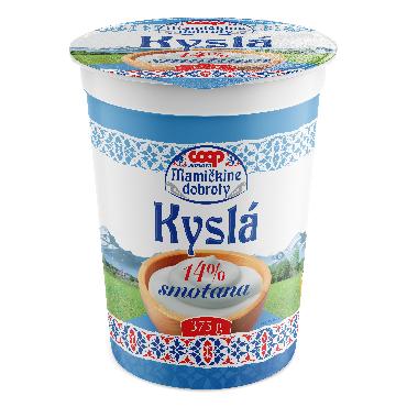 COOP Smotana kyslá 14% 375g MD