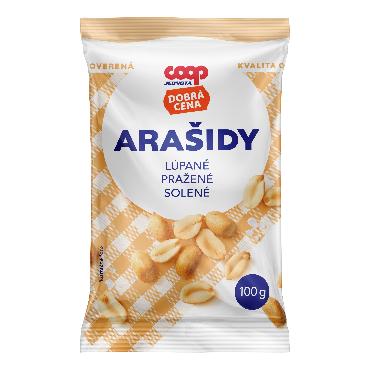 COOP Arašidy lúpané pražené solené 100g DC